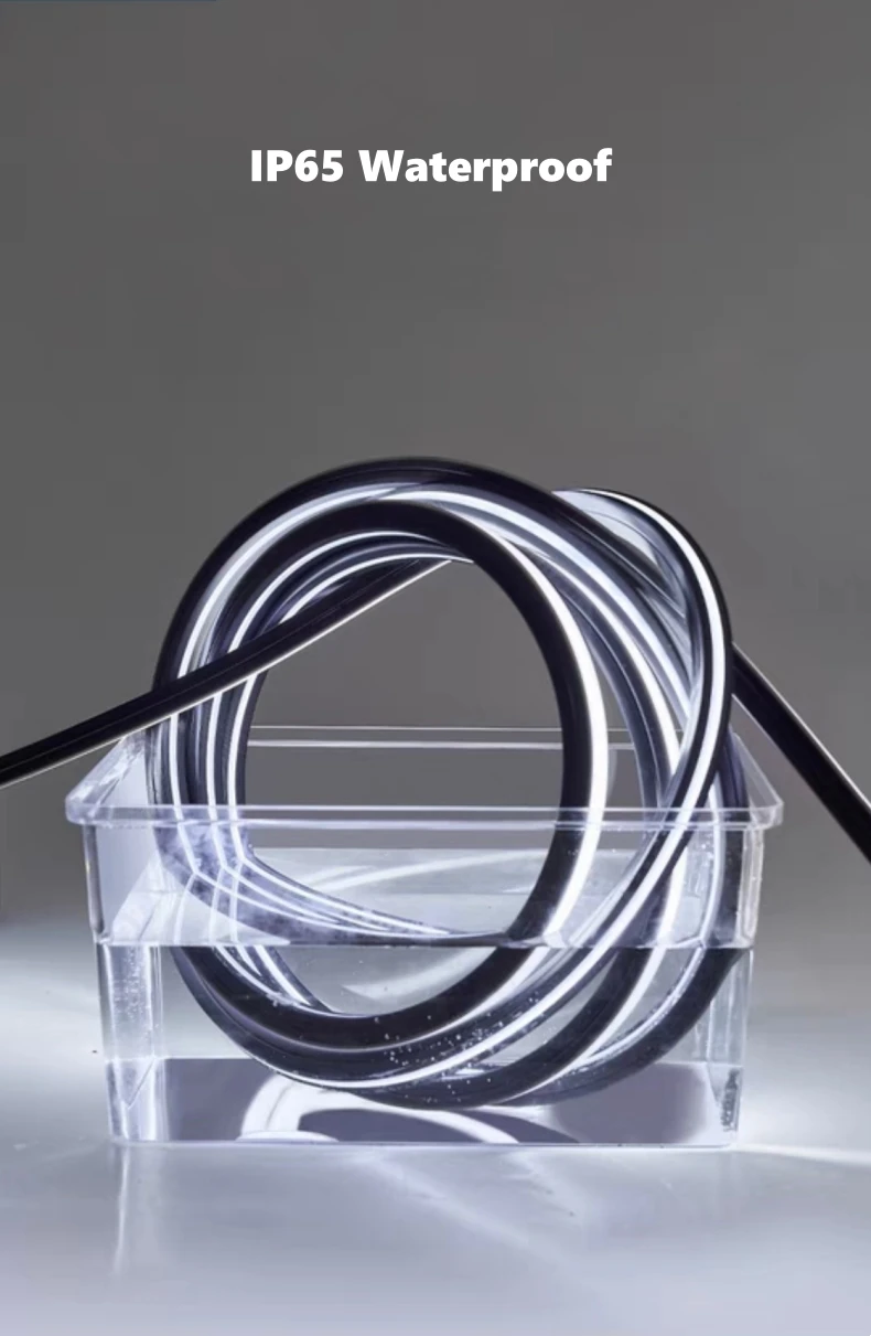 Black Flexible LED Silicone Neon Tube Waterproof Silica Gel Ribbon Rope Strip Light Living Room Decor Linear Lamp 1616 2020 3020
