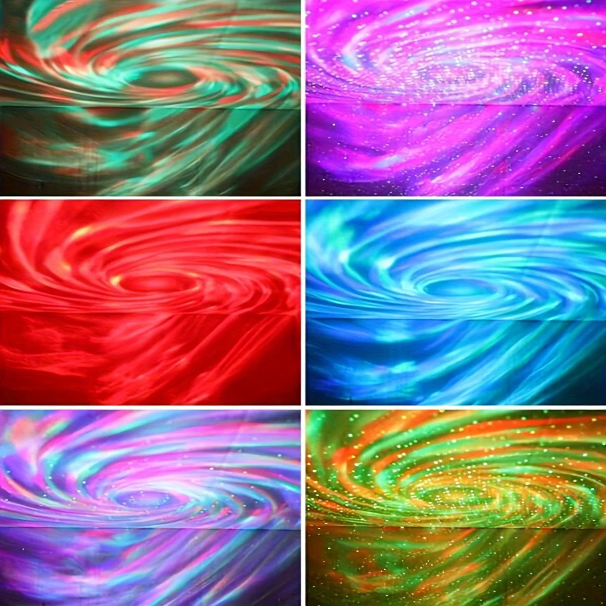 Starry Sky Galaxy Lamp Projector LED Night Light Remote Control Sound Active 5V USB Charging 7 Modes for Kids Room Party Decor