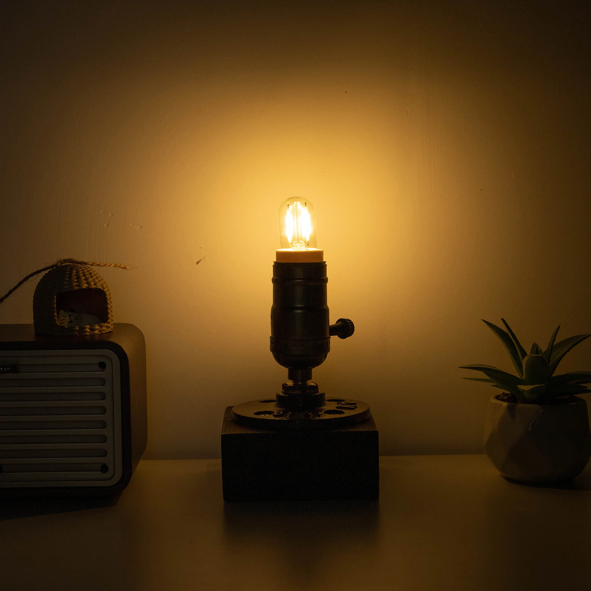 Grensk DC 12V 24V Tubular Bulbs Low Voltage T22 1W Led Filament Bulb E12 Candelabra Base LED Lamp RV Locomotive Room Lights