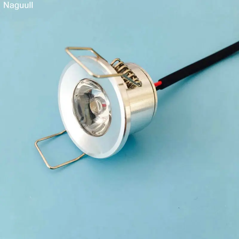 6Pieces Silver Mini Led Spot Wholesale Wall Luminaria Selling Armoire LumièRe Coupe Taille 28Mm 15DegréS