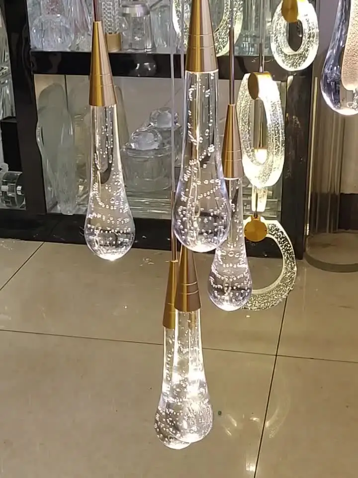 2026 New Modern LED Crystal Ceiling Chandelier Lustre Applicable To Restaurant  Stair Living Room Bedroom Lamp Art Ceiling Light
