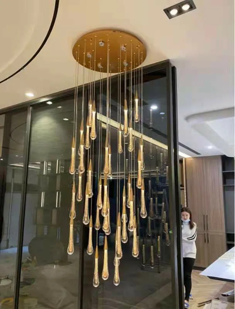 2026 New Modern LED Crystal Ceiling Chandelier Lustre Applicable To Restaurant  Stair Living Room Bedroom Lamp Art Ceiling Light