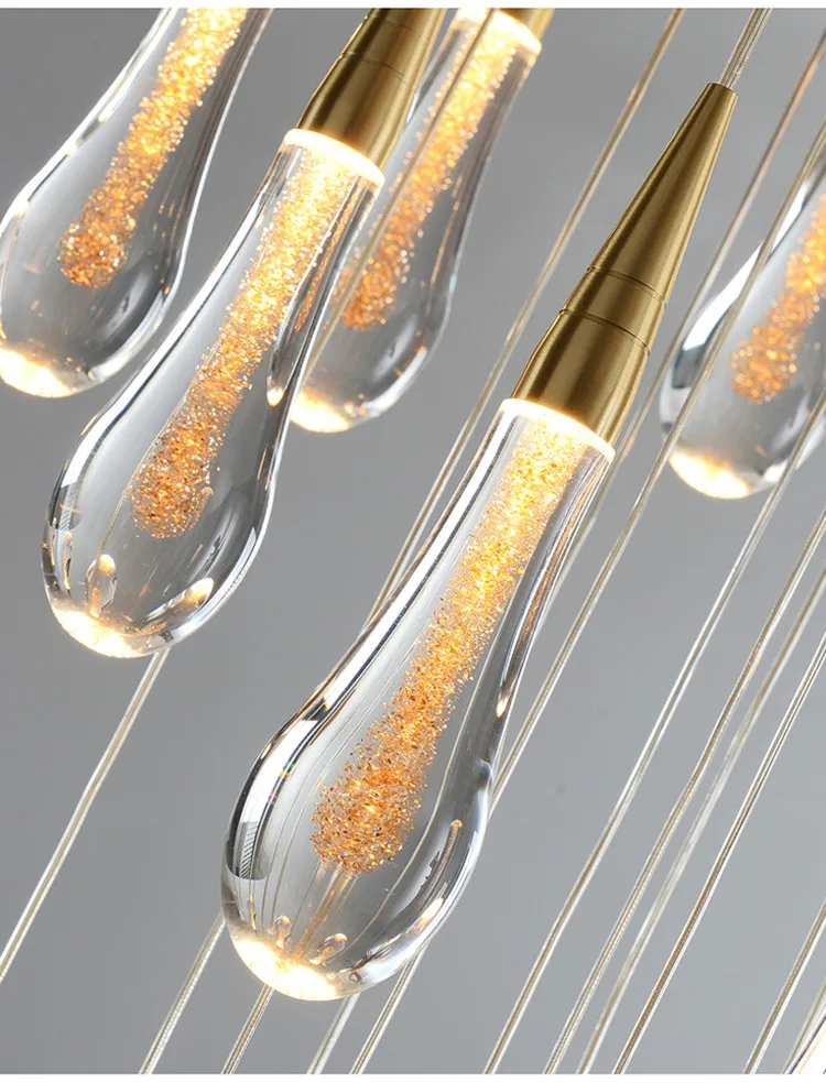 2026 New Modern LED Crystal Ceiling Chandelier Lustre Applicable To Restaurant  Stair Living Room Bedroom Lamp Art Ceiling Light