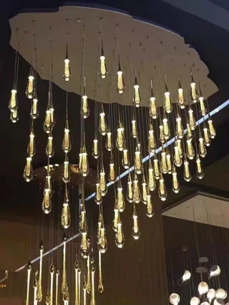 2026 New Modern LED Crystal Ceiling Chandelier Lustre Applicable To Restaurant  Stair Living Room Bedroom Lamp Art Ceiling Light
