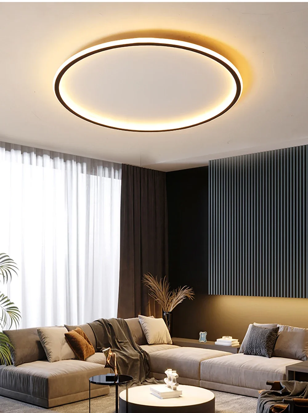 Nordic Minimalist LED Ceiling Light For Bedroom Living Room Aisle Study Room Balcony Circular Remote Control Lighting Chandelier