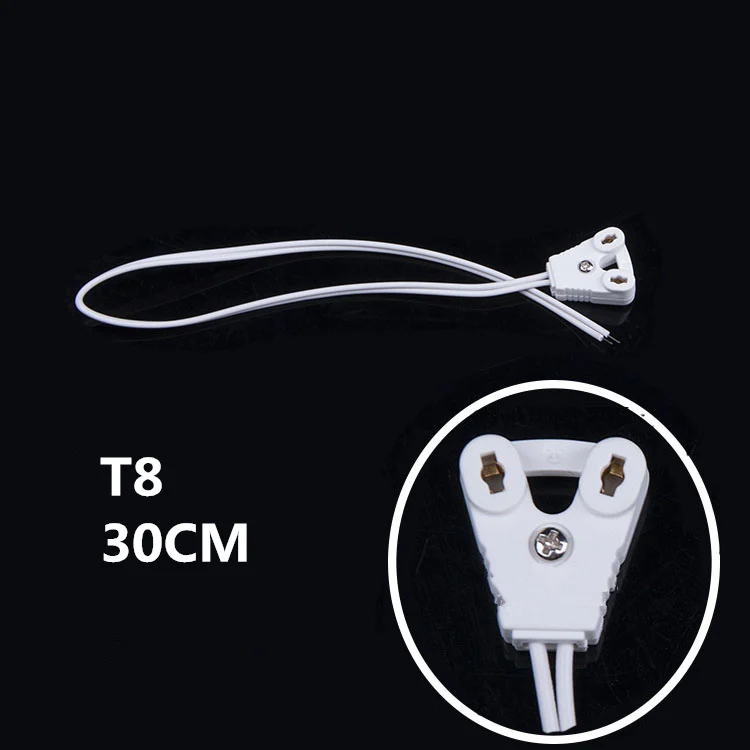 ZHMZH 4 Pcs/Lot T8 Lamp Holder T8 Light Box Line Lamps Socket Cable Holder Lights Base Wire For T8 Fluorescent Tube
