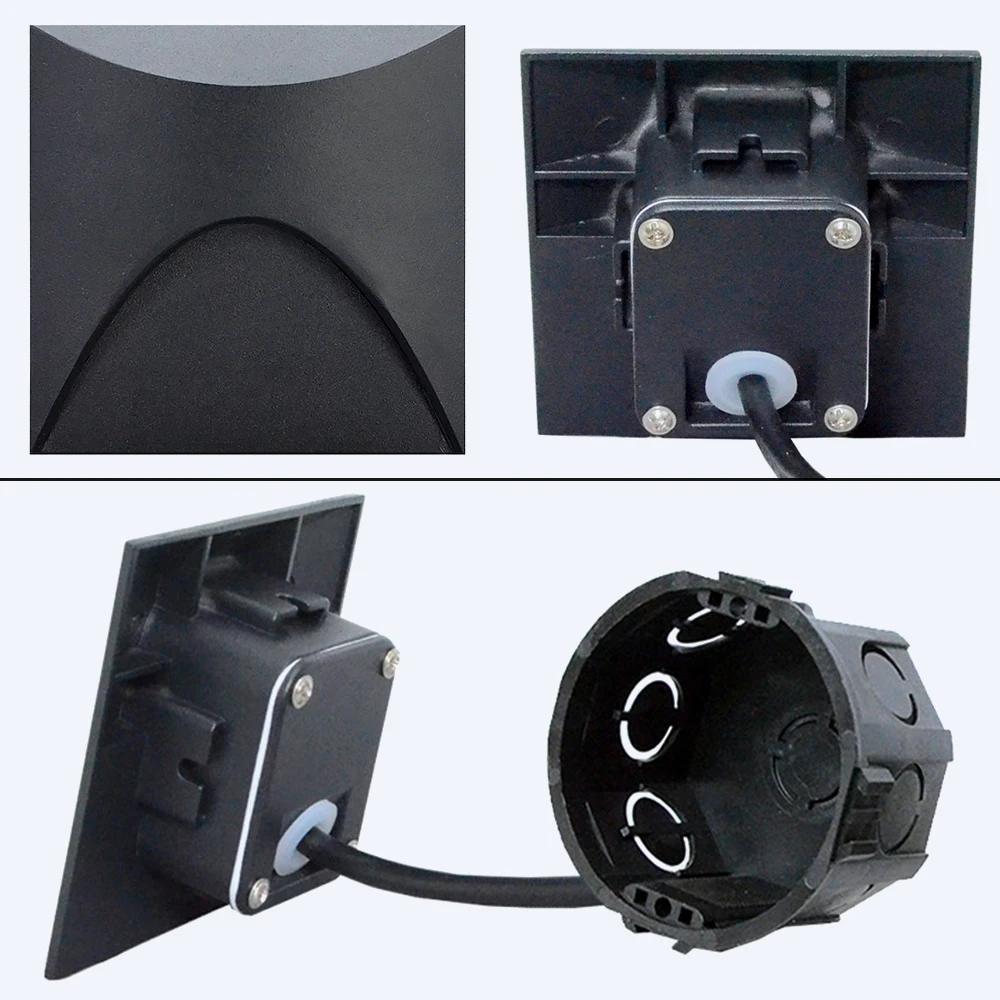 SANDIY Outdoor Stair Light Motion Sensor Wall Lamp Exterior Sconce Garden Yard Lighting for Balcony Gate Fence Waterproof IP65