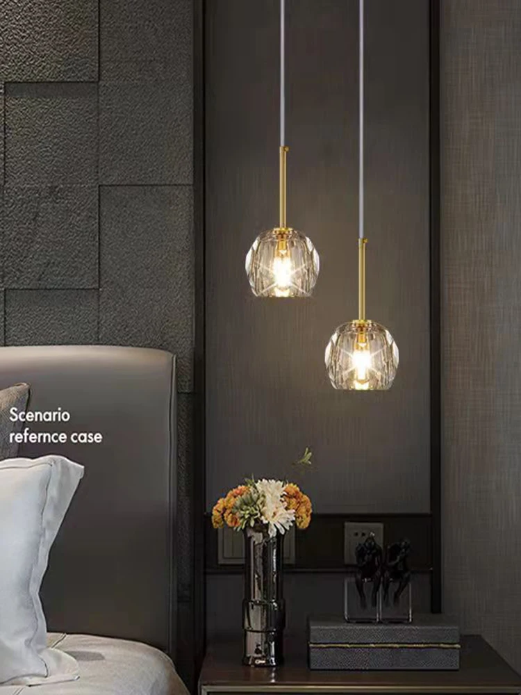 LED Nordic Modern Small Chandelier G9 AC90-260V Bedroom Bedside Chandelier Dining Room Living Room Bar Creative Crystal Light