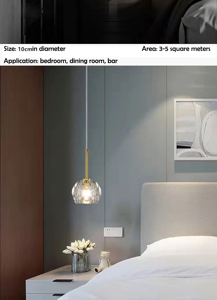 LED Nordic Modern Small Chandelier G9 AC90-260V Bedroom Bedside Chandelier Dining Room Living Room Bar Creative Crystal Light