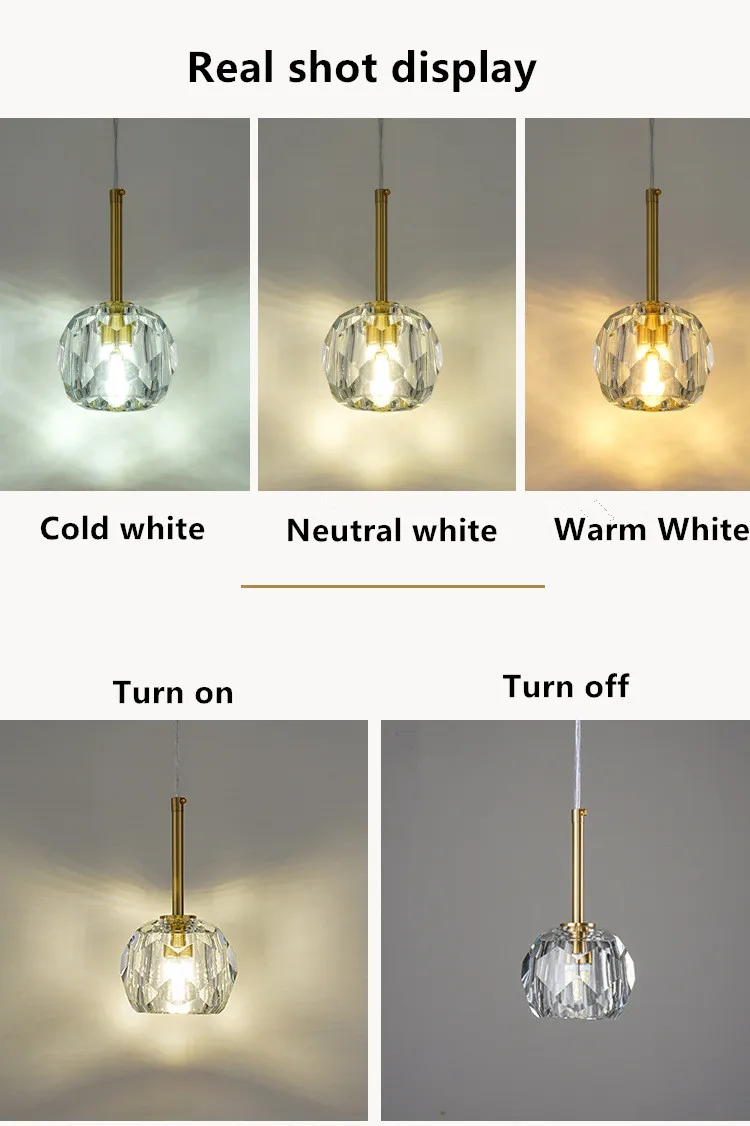 LED Nordic Modern Small Chandelier G9 AC90-260V Bedroom Bedside Chandelier Dining Room Living Room Bar Creative Crystal Light