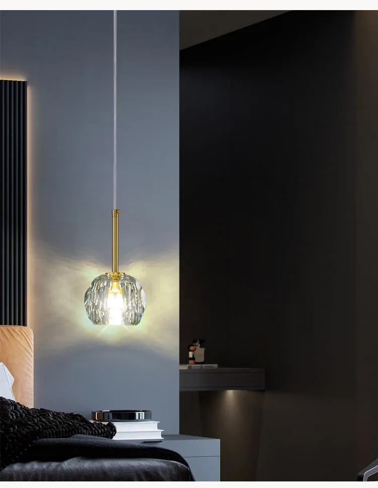 LED Nordic Modern Small Chandelier G9 AC90-260V Bedroom Bedside Chandelier Dining Room Living Room Bar Creative Crystal Light
