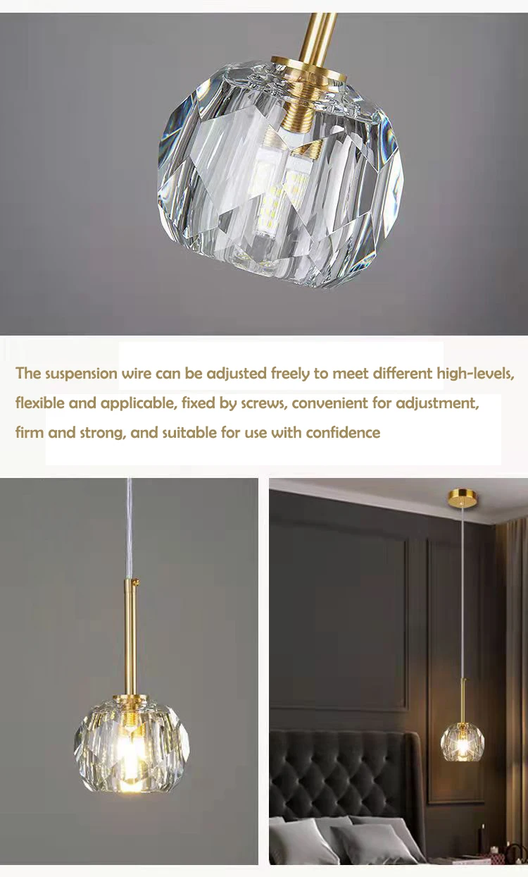 LED Nordic Modern Small Chandelier G9 AC90-260V Bedroom Bedside Chandelier Dining Room Living Room Bar Creative Crystal Light