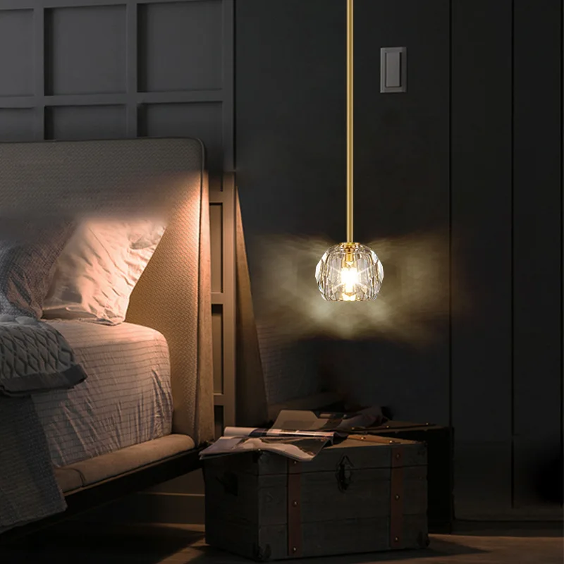 LED Nordic Modern Small Chandelier G9 AC90-260V Bedroom Bedside Chandelier Dining Room Living Room Bar Creative Crystal Light