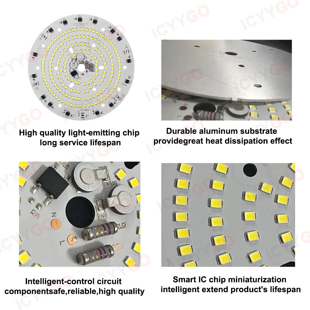 50W 100W 150W 220V Industrial And Mining Light Panel SMD2835 High Power Suitable For Factory Garage Warehouse Industrial Lightin