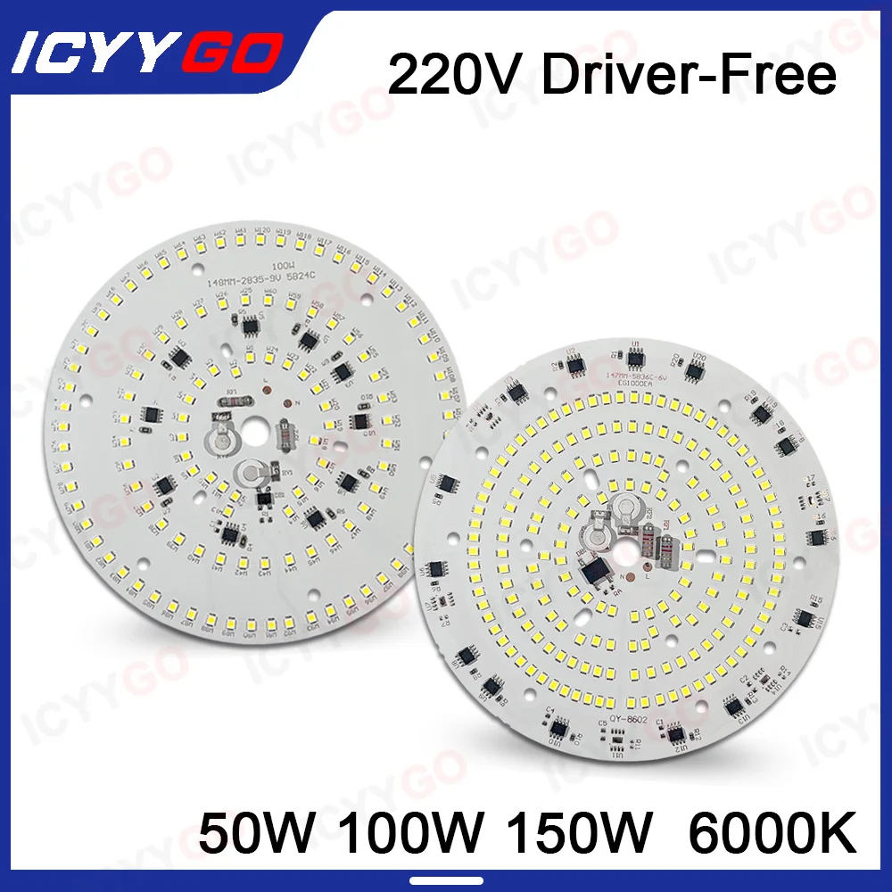 50W 100W 150W 220V Industrial And Mining Light Panel SMD2835 High Power Suitable For Factory Garage Warehouse Industrial Lightin