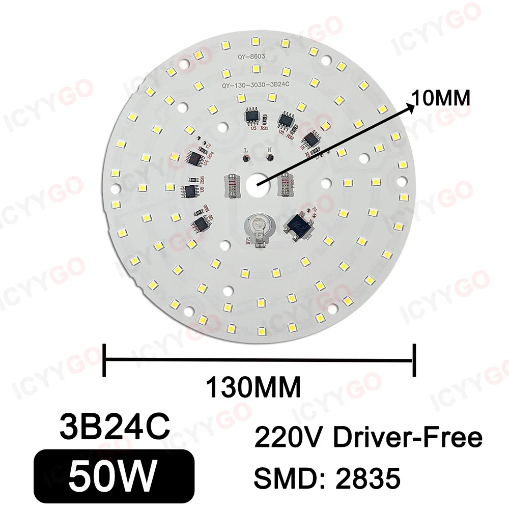 50W 100W 150W 220V Industrial And Mining Light Panel SMD2835 High Power Suitable For Factory Garage Warehouse Industrial Lightin