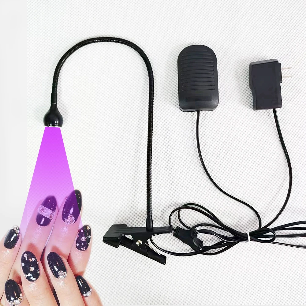 UV 5W Curing Lamp Silent Foot Switch No Noise Nail And Eyelash Grafting Adhesive Curing Lamp