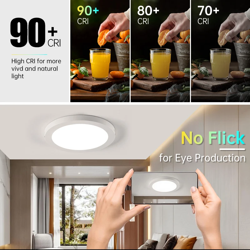 Modern Led Ceiling Lamps 15/20/30W Ceiling Panel Fixtures AC 110V-220V For Room Living Bedroom Kitchen Home Decor Panel Lights