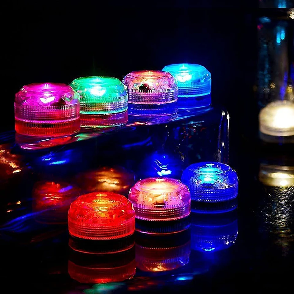 Underwater RGB Submersible Lights Wireless LED Car Interior Ambient Light Remote Control Decor Auto Roof Foot Atmosphere Lamp