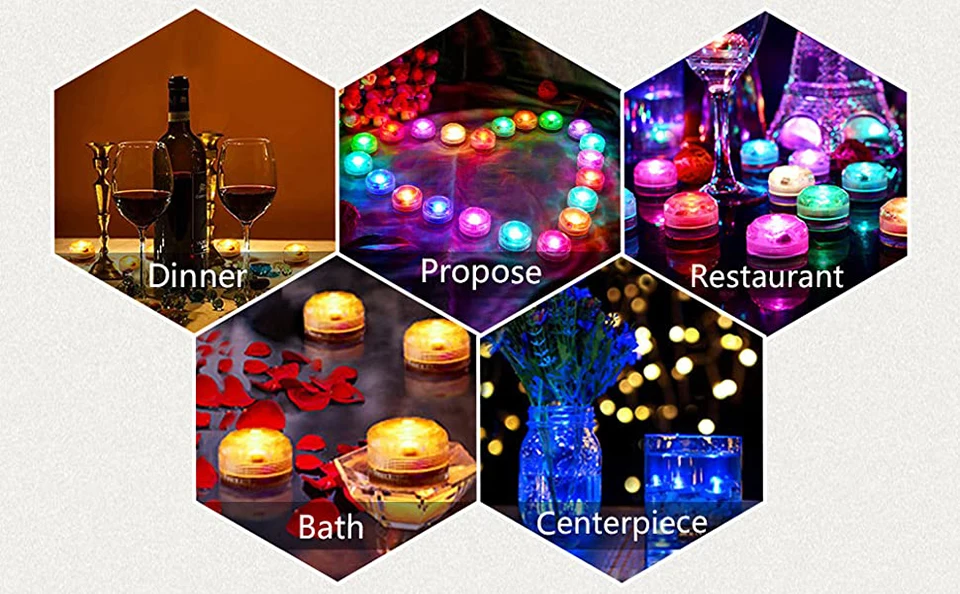 Underwater RGB Submersible Lights Wireless LED Car Interior Ambient Light Remote Control Decor Auto Roof Foot Atmosphere Lamp