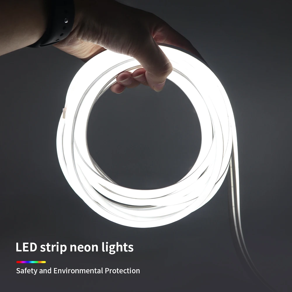 LED Strip 12V 2835 Neon Light Sign 120LEDs/M IP67 Waterproof Flexible Silicone Neon Rope Lights White Warm White DIY Diode Tape