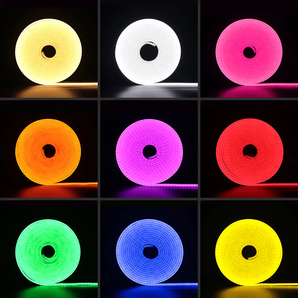 LED Strip 12V 2835 Neon Light Sign 120LEDs/M IP67 Waterproof Flexible Silicone Neon Rope Lights White Warm White DIY Diode Tape