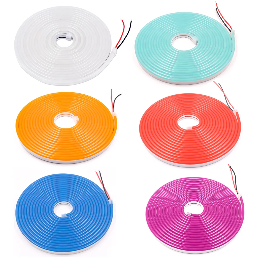 LED Strip 12V 2835 Neon Light Sign 120LEDs/M IP67 Waterproof Flexible Silicone Neon Rope Lights White Warm White DIY Diode Tape
