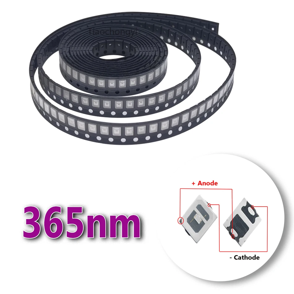 2835 3528 SMD UV Purple Light Chip Lamps Ultraviolet 0.5W 0.2W 395nm 365nm LED Light Emitting Diode LED Bulb