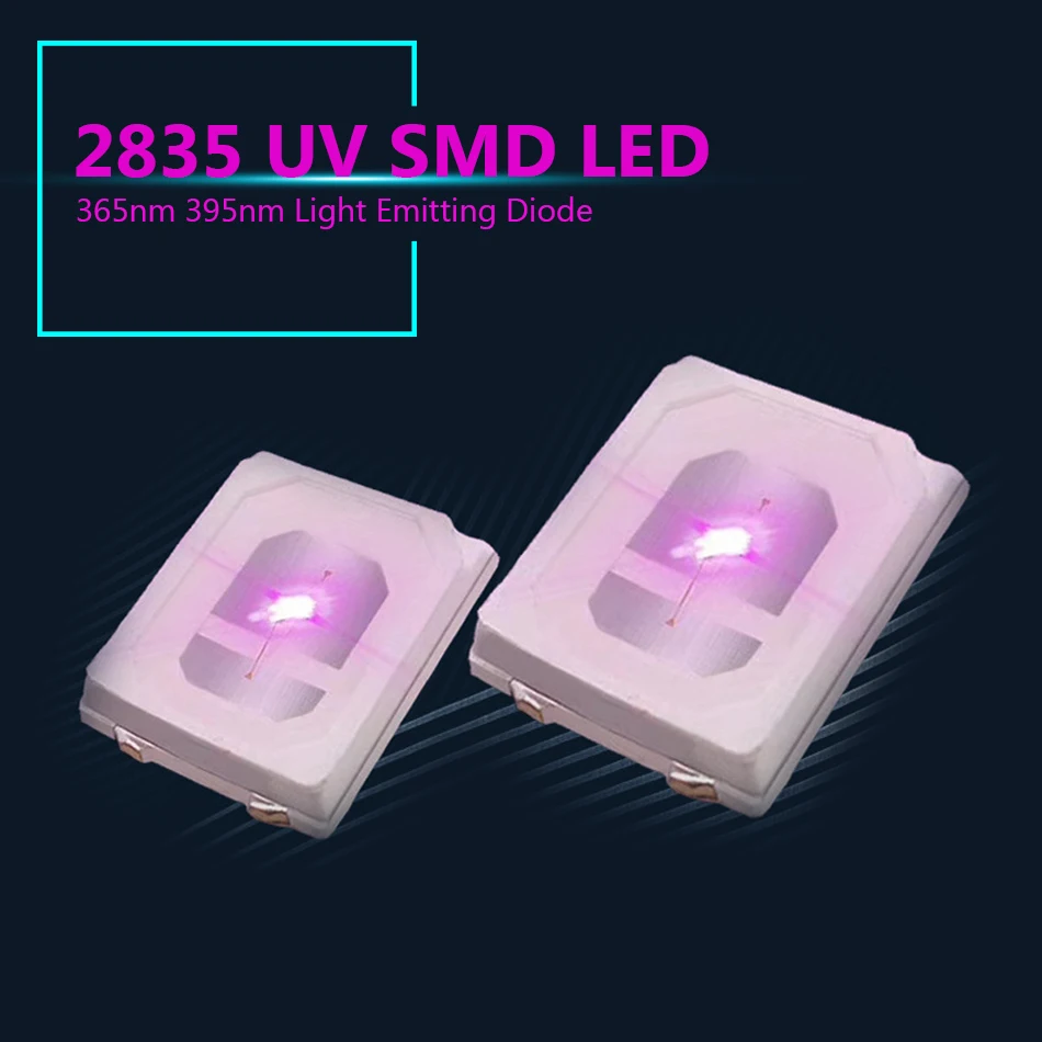 2835 3528 SMD UV Purple Light Chip Lamps Ultraviolet 0.5W 0.2W 395nm 365nm LED Light Emitting Diode LED Bulb