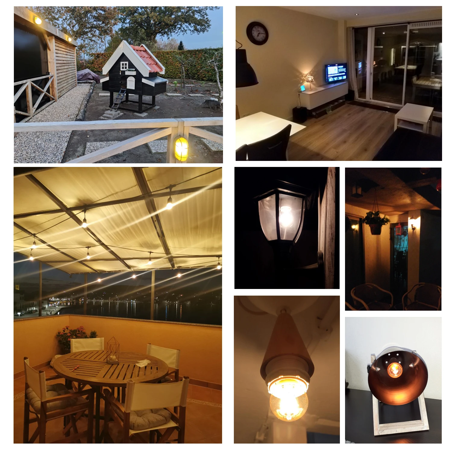 G40 Gold Led Spiral Filament Light Bulb 1W (Equivalent 10W) Energy Saving Led Lamp Amber Glass E27 220V 2200K Dimmable Led Bulb