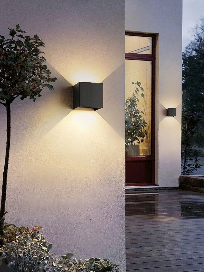 LED 6W/12W Outdoor Waterproof IP65 Wall Light Porch Garden Wall Lamp & Indoor Bedroom Living Room Decoration Lighting Lamp