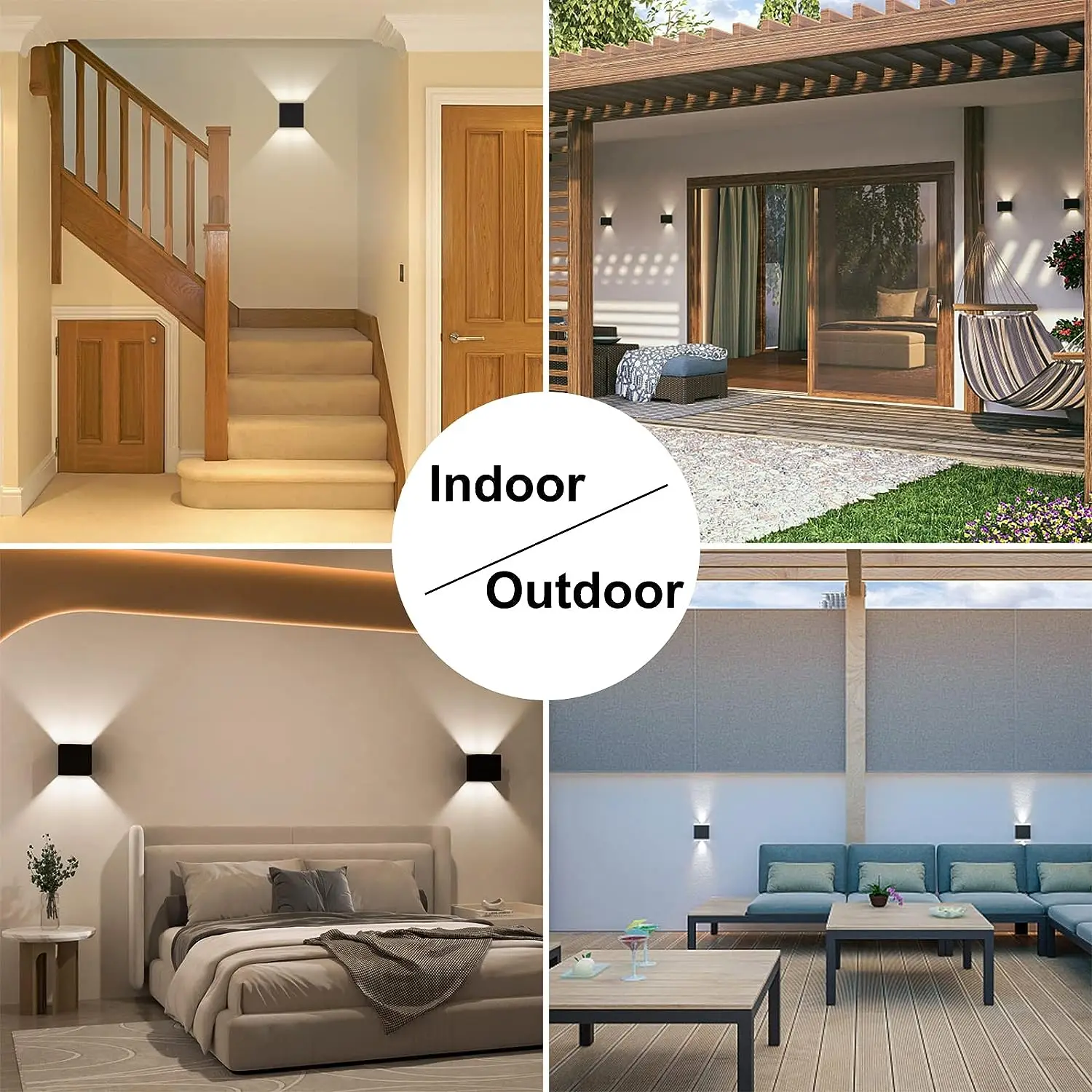 MARPOU Led Wall Lamp Outdoor/ Indoor Waterproof IP 65 Surface Mounted LED Up and Down  Wall Light Porch Garden 9W AC 90-260V