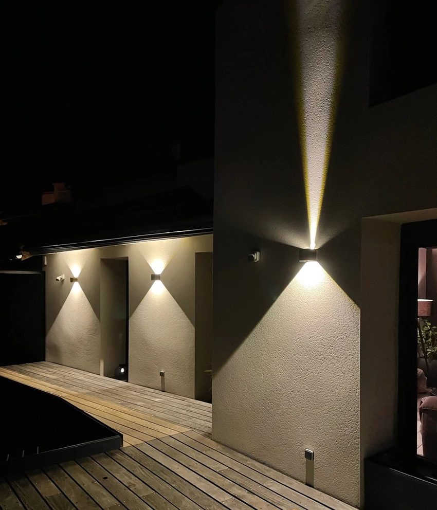 MARPOU Led Wall Lamp Outdoor/ Indoor Waterproof IP 65 Surface Mounted LED Up and Down  Wall Light Porch Garden 9W AC 90-260V