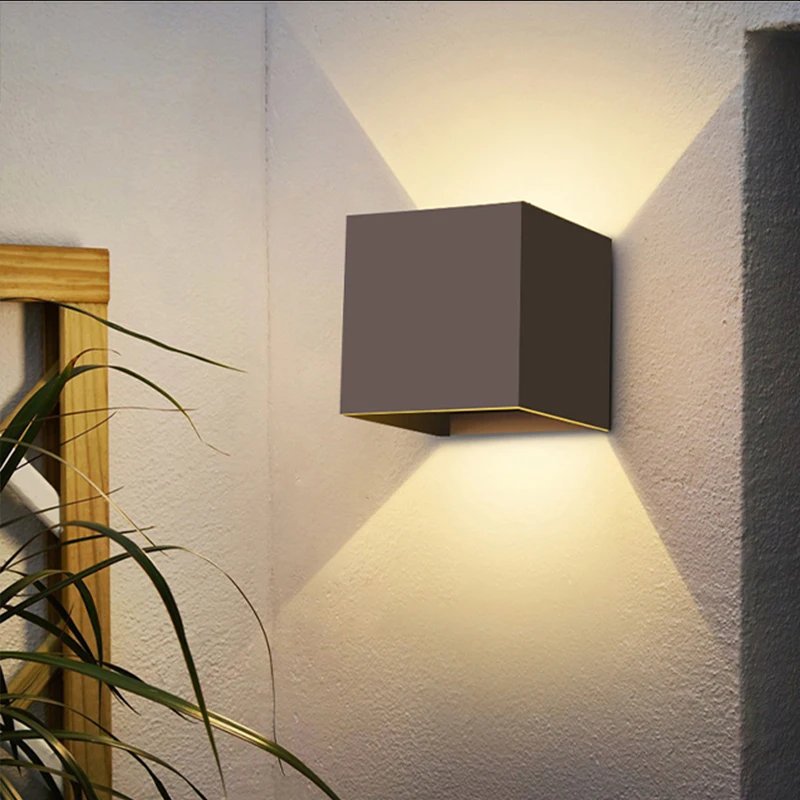 MARPOU Led Wall Lamp Outdoor/ Indoor Waterproof IP 65 Surface Mounted LED Up and Down  Wall Light Porch Garden 9W AC 90-260V