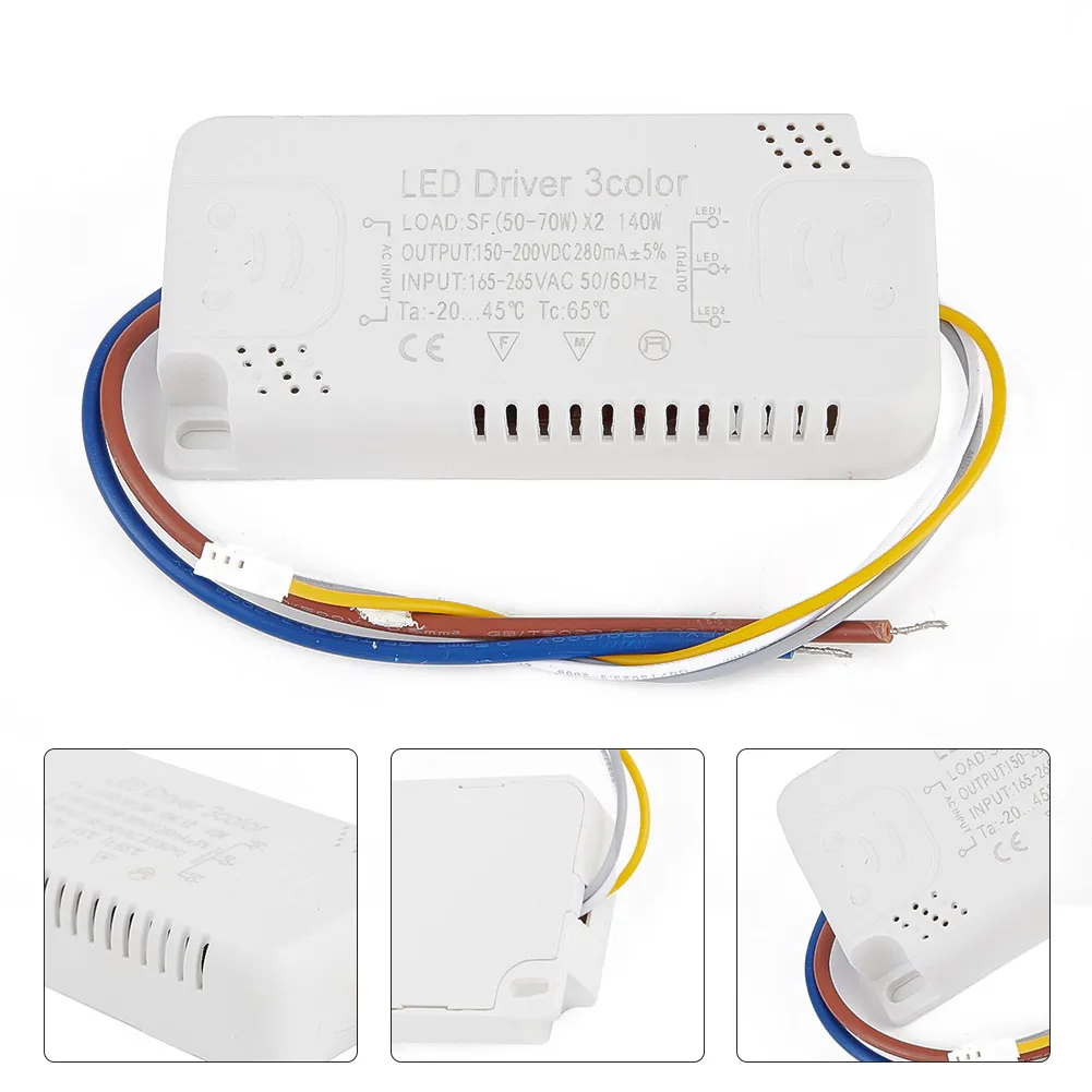LED Driver 3color Adapter 8-24W 20-40W 30-50W 40-60W 50-70W For LED Lighting Non-Isolating Transformer Replacement