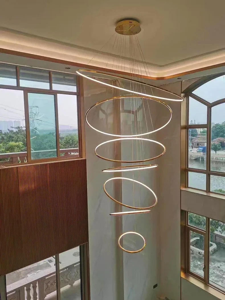 Nordic Home Decoration, Stair Chandelier, Living Room and Dining Room Pendant Lights, Ceiling Light, Indoor Lighting