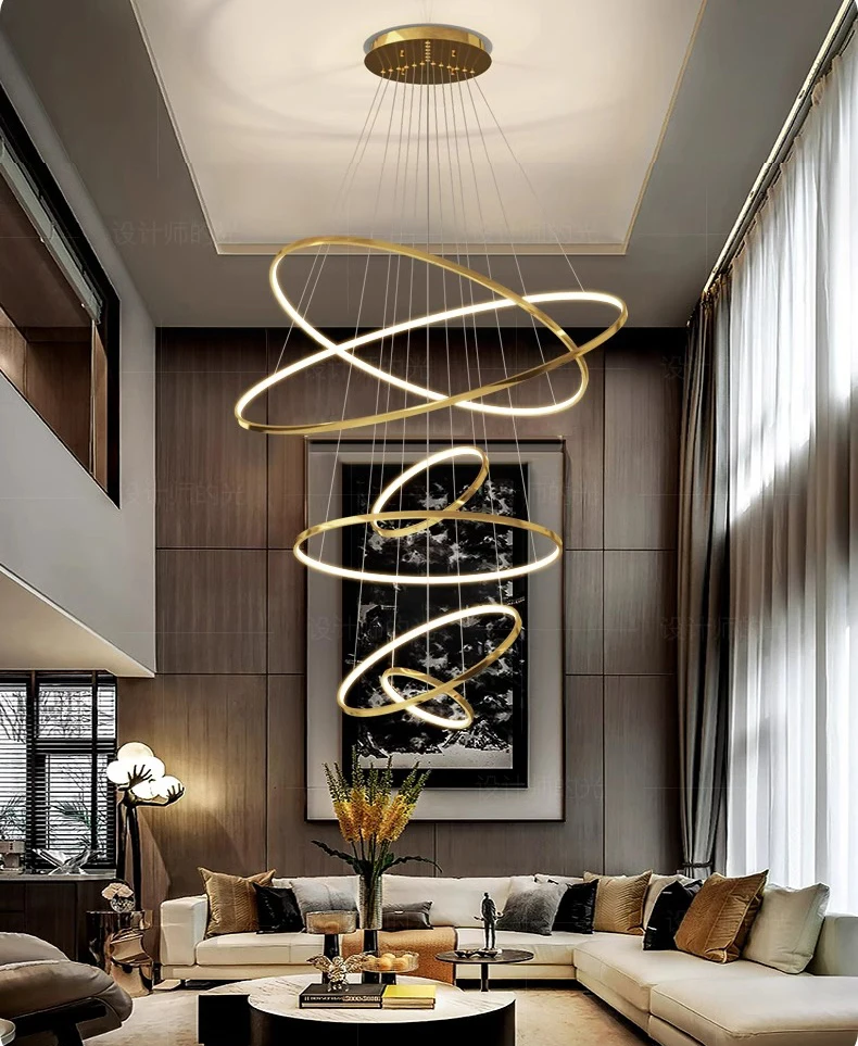 Nordic Home Decoration, Stair Chandelier, Living Room and Dining Room Pendant Lights, Ceiling Light, Indoor Lighting