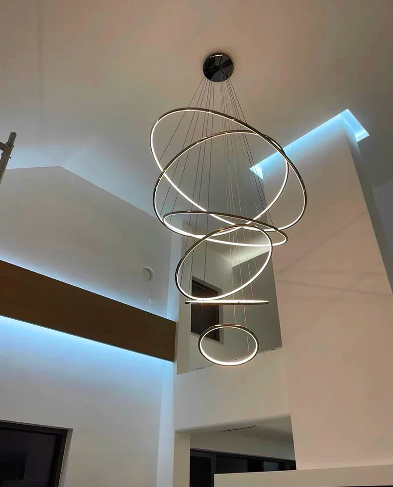 Nordic Home Decoration, Stair Chandelier, Living Room and Dining Room Pendant Lights, Ceiling Light, Indoor Lighting