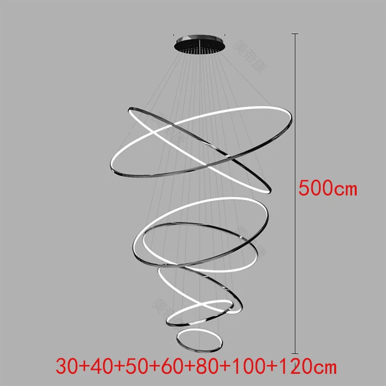 Nordic Home Decoration, Stair Chandelier, Living Room and Dining Room Pendant Lights, Ceiling Light, Indoor Lighting