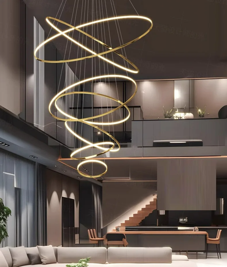 Nordic Home Decoration, Stair Chandelier, Living Room and Dining Room Pendant Lights, Ceiling Light, Indoor Lighting