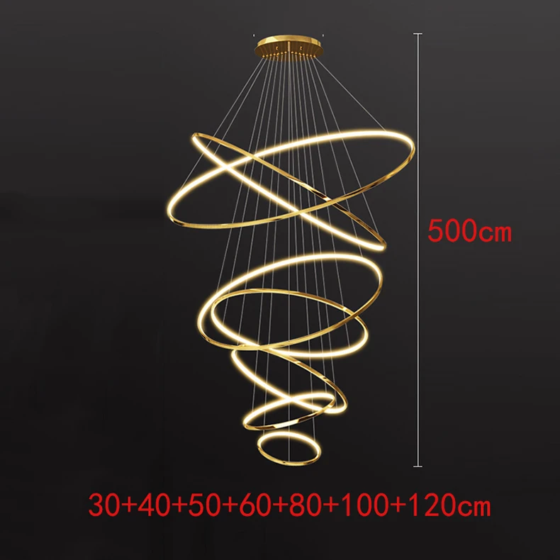 Nordic Home Decoration, Stair Chandelier, Living Room and Dining Room Pendant Lights, Ceiling Light, Indoor Lighting