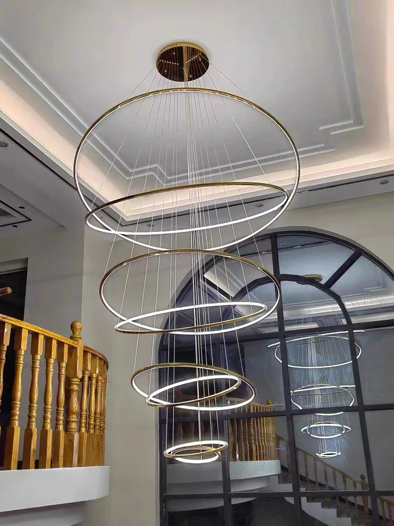 Nordic Home Decoration, Stair Chandelier, Living Room and Dining Room Pendant Lights, Ceiling Light, Indoor Lighting