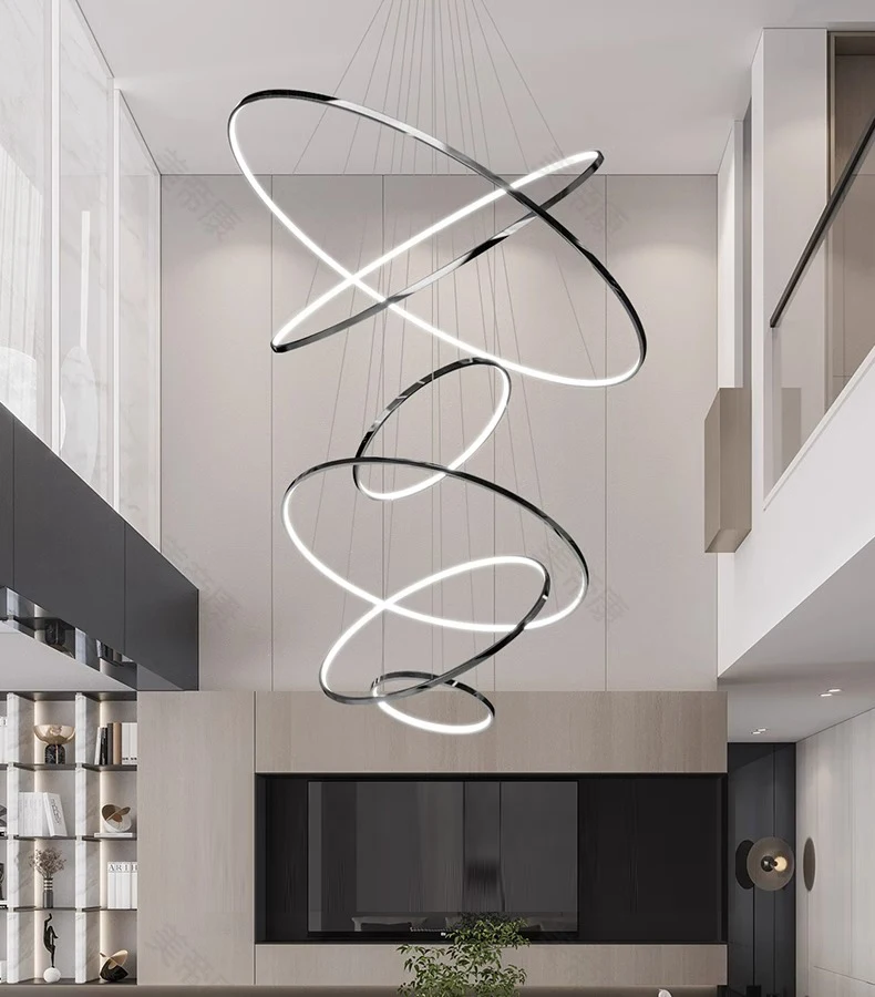 Nordic Home Decoration, Stair Chandelier, Living Room and Dining Room Pendant Lights, Ceiling Light, Indoor Lighting