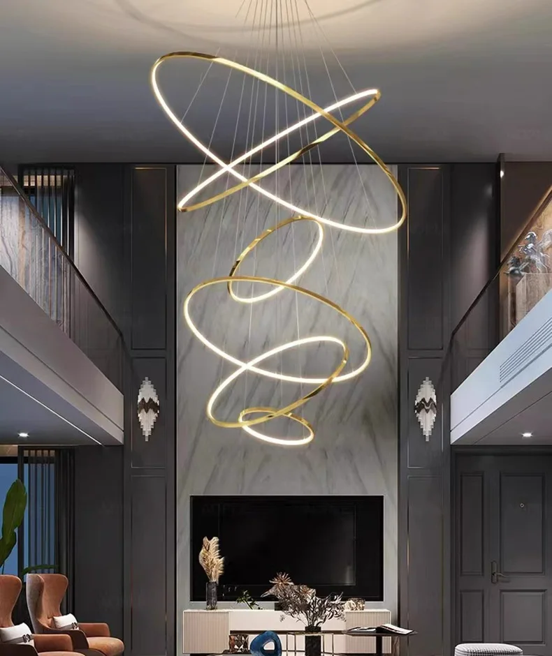 Nordic Home Decoration, Stair Chandelier, Living Room and Dining Room Pendant Lights, Ceiling Light, Indoor Lighting