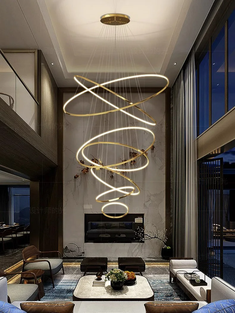Nordic Home Decoration, Stair Chandelier, Living Room and Dining Room Pendant Lights, Ceiling Light, Indoor Lighting