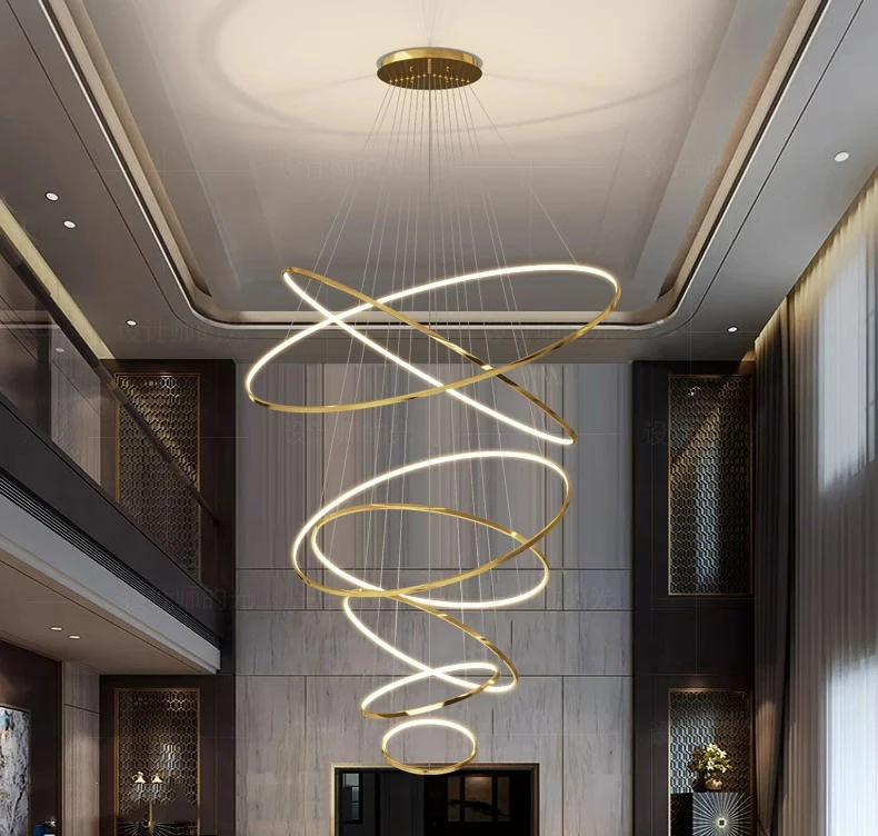 Nordic Home Decoration, Stair Chandelier, Living Room and Dining Room Pendant Lights, Ceiling Light, Indoor Lighting