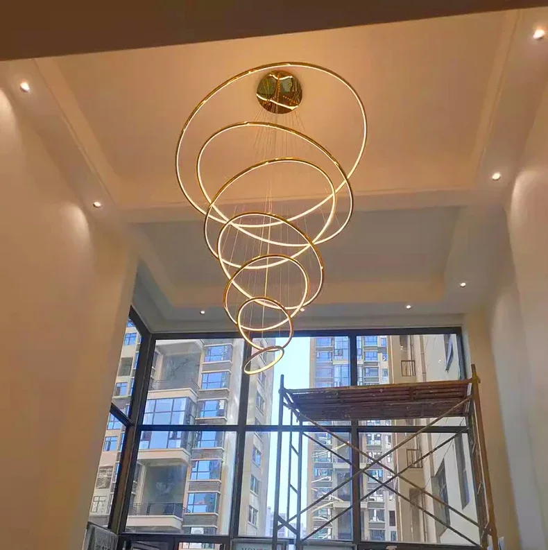Nordic Home Decoration, Stair Chandelier, Living Room and Dining Room Pendant Lights, Ceiling Light, Indoor Lighting
