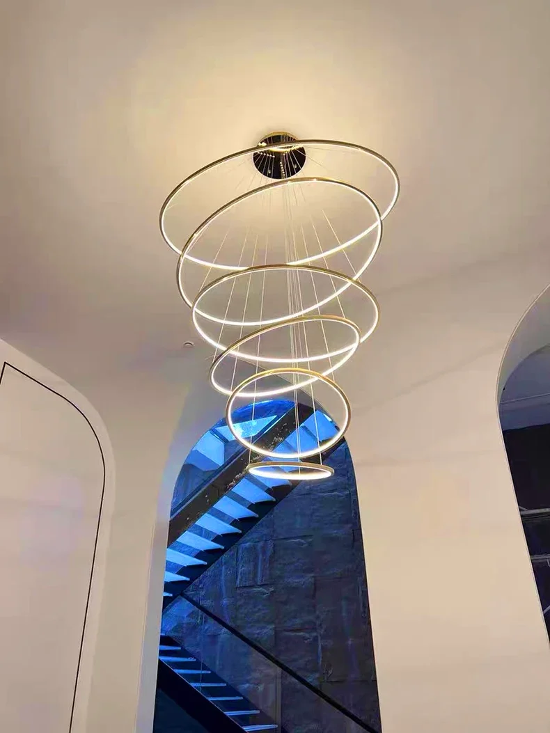 Nordic Home Decoration, Stair Chandelier, Living Room and Dining Room Pendant Lights, Ceiling Light, Indoor Lighting
