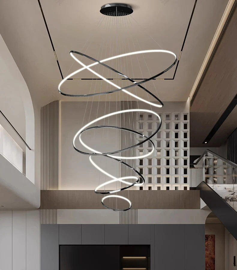 Nordic Home Decoration, Stair Chandelier, Living Room and Dining Room Pendant Lights, Ceiling Light, Indoor Lighting