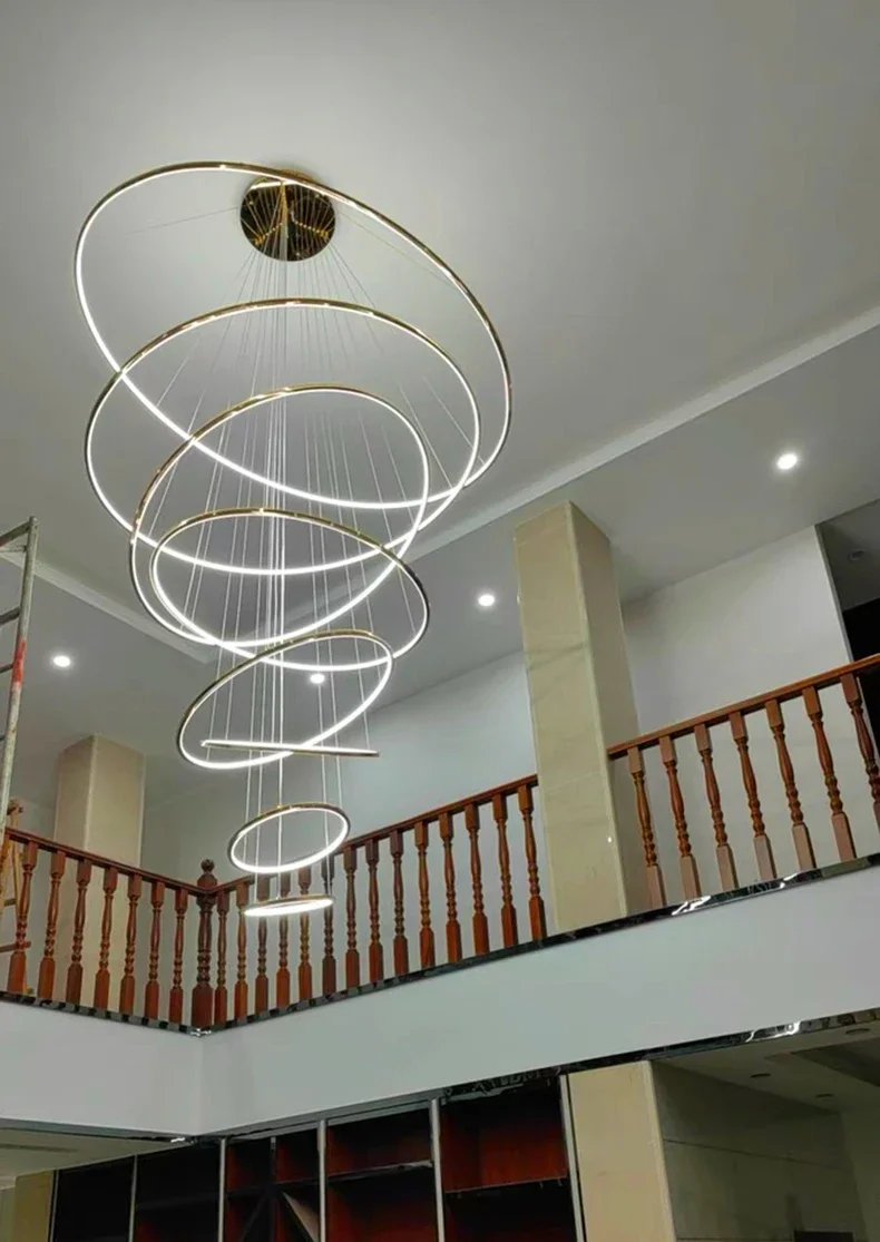 Nordic Home Decoration, Stair Chandelier, Living Room and Dining Room Pendant Lights, Ceiling Light, Indoor Lighting